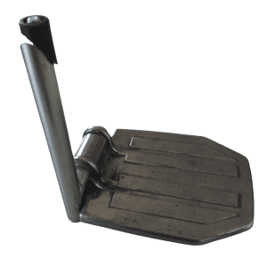Wheelchair Footrest - Replacement Aluminium Foot Plate (With Pipe)